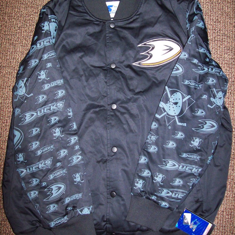 ANAHEIM MIGHTY DUCKS STARTER Logo Print Jacket